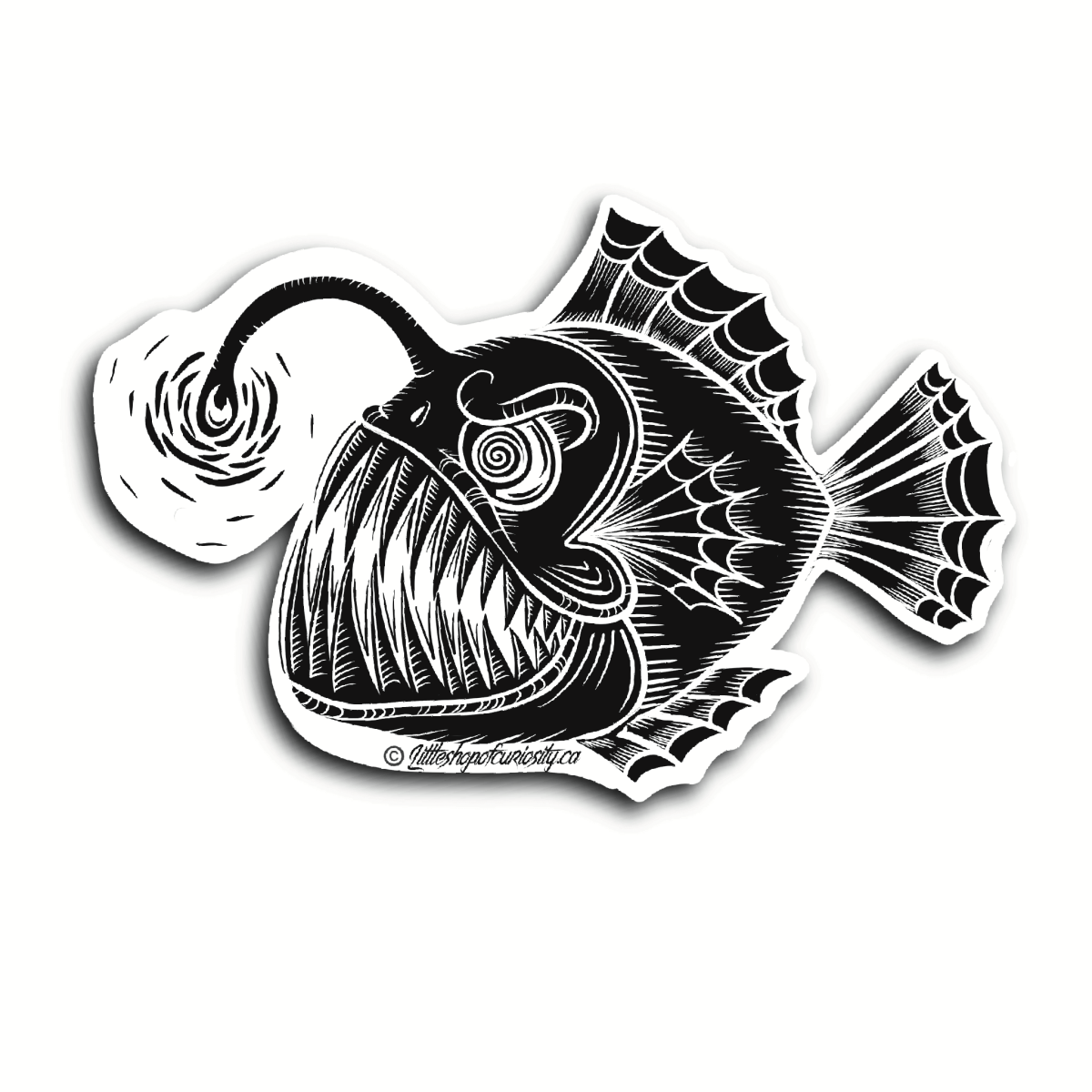 Angler Fish Sticker – Little Shop of Curiosity