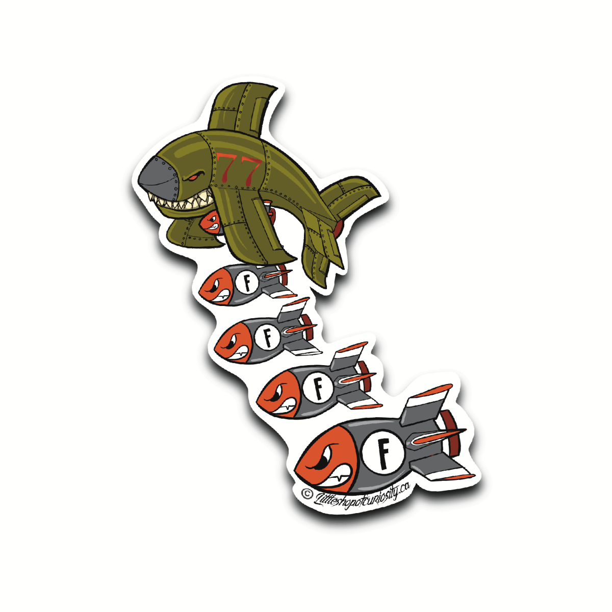 Dropping F-Bombs Sticker - Colour Sticker - Little Shop of Curiosity