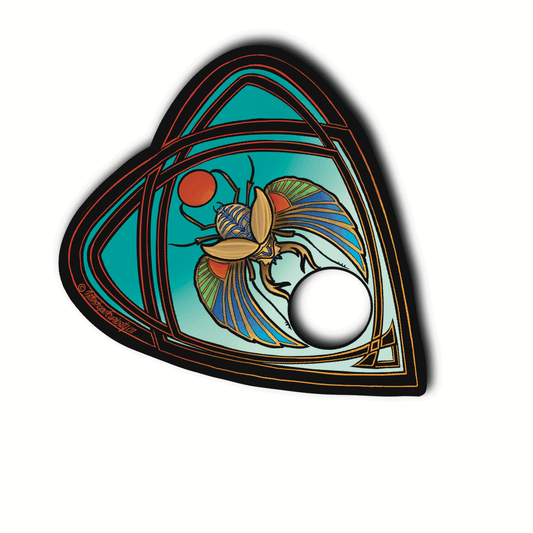 Scarab Planchette Sticker - Colour Sticker - Little Shop of Curiosity