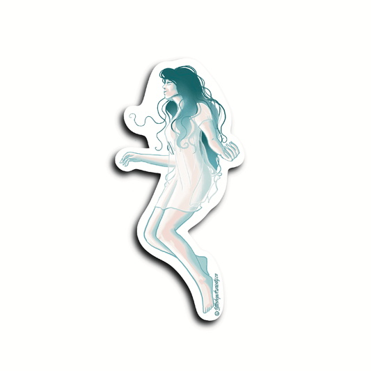 Spectral Girl Sticker - Colour Sticker - Little Shop of Curiosity