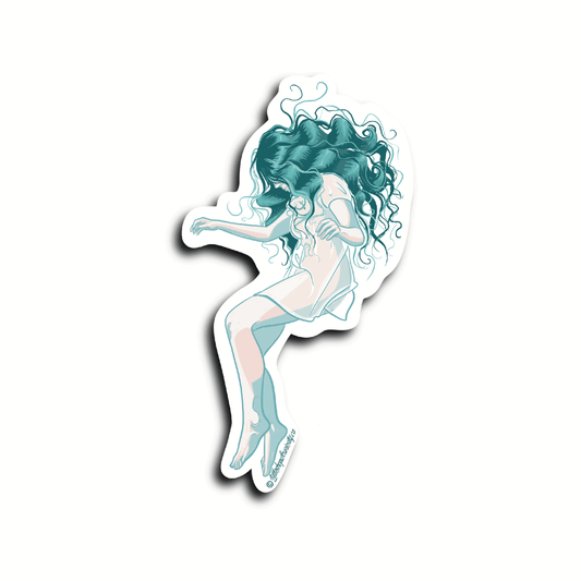 Spectral Girl Sticker - Colour Sticker - Little Shop of Curiosity