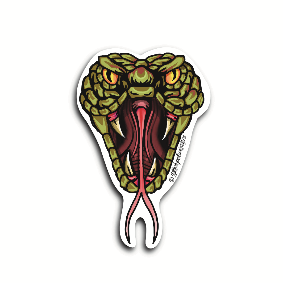 Viper Head Sticker - Colour Sticker - Little Shop of Curiosity