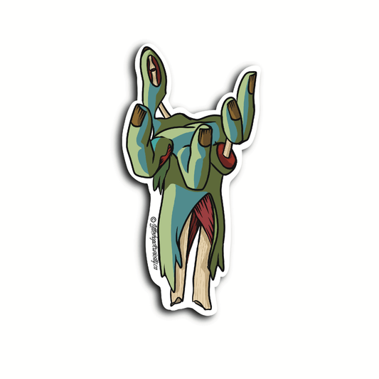 Zombie Hand Sticker - Colour Sticker - Little Shop of Curiosity